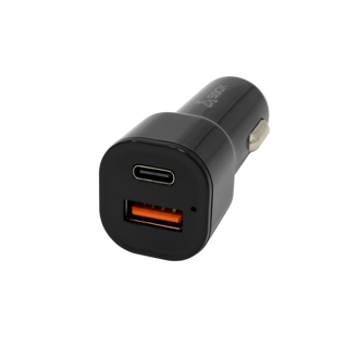 Auto punjač SBOX CC-038, USB-A, USB-C, 38W, crni