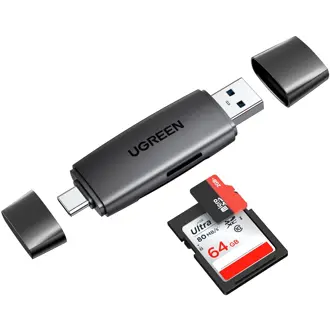 Čitač memorijskih kartica Ugreen 80191, SD/MicroSD, USB 3.0