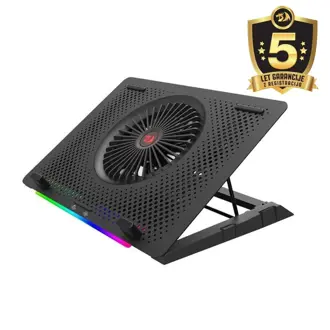 Hladnjak za prijenosno računalo Redragon GCP500 Ivy, do 15.6", RGB, crni