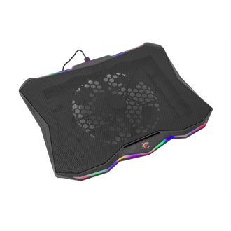 Hladnjak za prijenosno računalo White Shark GCP-03 Glacier, RGB, do 17.3", crni