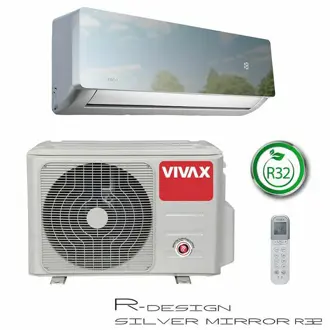 Klima Vivax ACP-12CH35AERI+, Inverter, 3.52 kW hlađenje, 3.81 kW grijanje, R32, A++/A+, zrcalno srebrna, 2 god