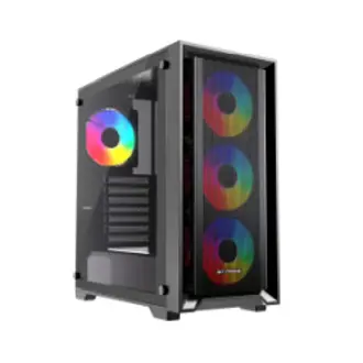 Kućište Bit Force Voltron ARGB-4, Mid tower, kaljeno staklo, bez napajanja, ATX, crno