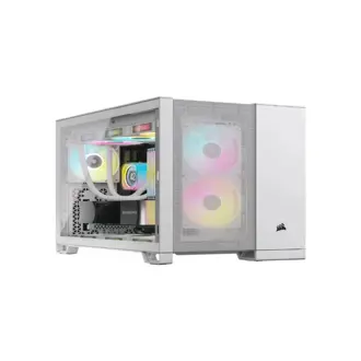Kućište Corsair 2500D Airflow, Mid tower, kaljeno staklo, bez napajanja, ATX, bijelo