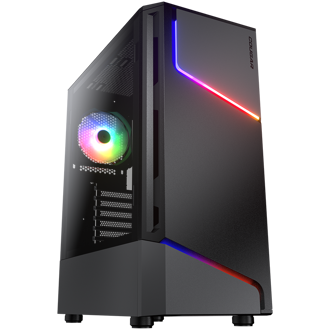 Kućište Cougar MX360 RGB, Mid tower, kaljeno staklo, bez napajanja, ATX, crno