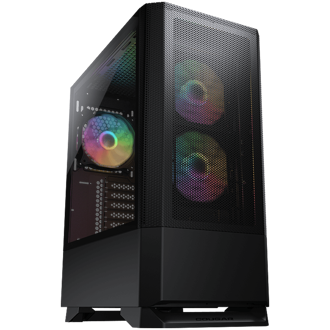 Kućište Cougar MX430 Mesh RGB, Mid tower, kaljeno staklo, bez napajanja, ATX, crno