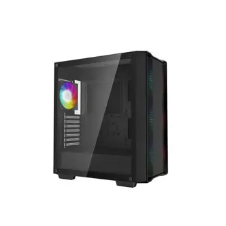 Kućište DeepCool CC560 ARGB V2, Mid tower, kaljeno staklo, bez napajanja, ATX, crno