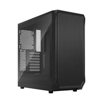 Kućište Fractal Focus 2 Black TG, Mid tower, kaljeno staklo, bez napajanja, ATX, crno