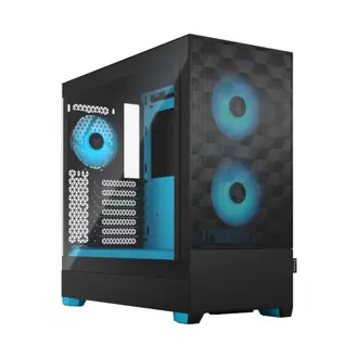 Kućište Fractal Pop Air RGB Cyan Core TG,  Mid tower, kaljeno staklo, bez napajanja, ATX, plavo