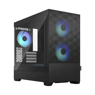 Kućište Fractal Pop Mini Air RGB Black TG Clear Tint, Micro tower, kaljeno staklo, bez napajanja, Micro ATX, crno
