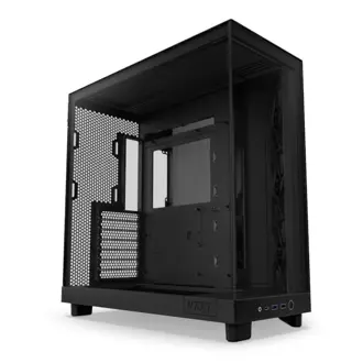 Kućište NZXT H6 Flow, Mid tower, kaljeno staklo, bez napajanja, ATX, crno