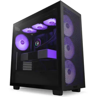 Kućište NZXT H7 Flow RGB, Mid tower, kaljeno staklo, bez napajanja, E-ATX, crno