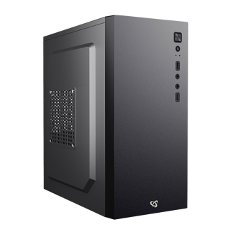 Kućište SBOX PCC-12, Mid tower, bez napajanja, Micro ATX, crno