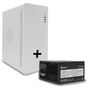 Kućište SBOX PCC-500W, Mid tower, napajanje 400W, ATX, bijelo