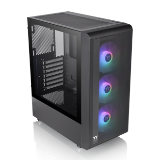 Kućište Thermaltake S200 TG, Midi tower, kaljeno staklo, bez napajanja, ATX, crno