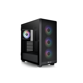 Kućište Thermaltake S250 ARGB, Mid tower, kaljeno staklo, bez napajanja, ATX, crno