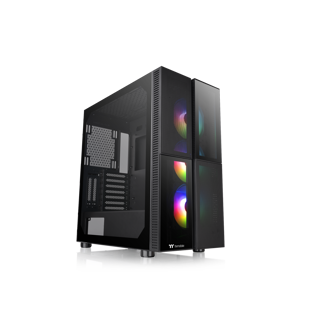 Kućište Thermaltake Versa T26 ARGB, Mid tower, kaljeno staklo, bez napajanja, E-ATX, crno