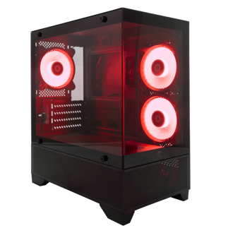 Kućište White Shark GCC-2304 Torpedo Dash, Midi tower, kaljeno staklo, bez napajanja, Micro ATX, crno