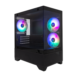 Kućište White Shark GCC-2304 Torpedo, Midi tower, kaljeno staklo, bez napajanja, Micro ATX, RGB, crno