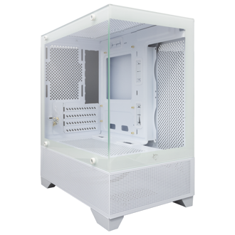 Kućište White Shark GCC-2304 Torpedo, Midi tower, kaljeno staklo, bez napajanja, Micro ATX, bijelo