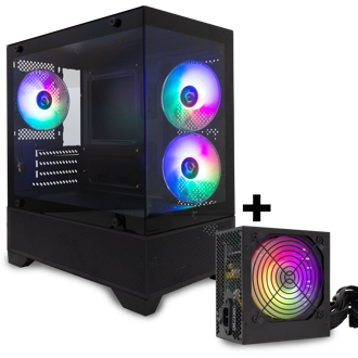 Kućište White Shark GCC-2304 Torpedo, Midi tower, kaljeno staklo, napajanje 500W, Micro ATX, RGB, crno