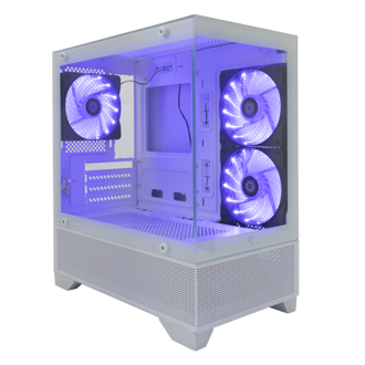Kućište White Shark GCC-2304 Torpedo Vector, Midi tower, kaljeno staklo, bez napajanja, Micro ATX, bijelo