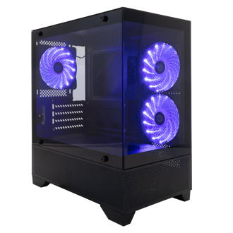 Kućište White Shark GCC-2304 Torpedo Vector, Midi tower, kaljeno staklo, bez napajanja, Micro ATX, crno