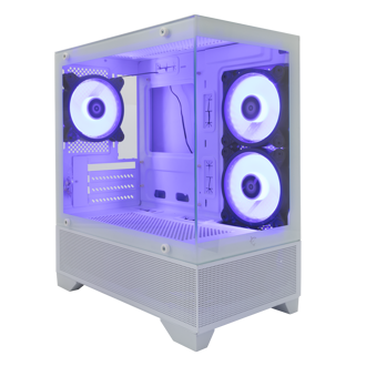 Kućište White Shark GCC-2304 Torpedo Velocity, Midi tower, kaljeno staklo, bez napajanja, Micro ATX, bijelo