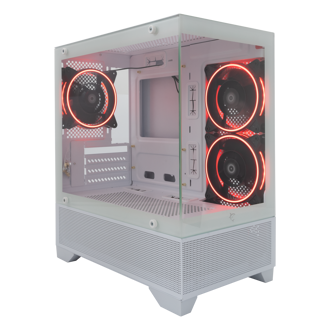 Kućište White Shark GCC-2304 Torpedo Warp, Midi tower, kaljeno staklo, bez napajanja, Micro ATX, bijelo