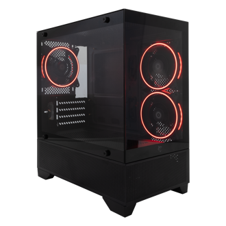 Kućište White Shark GCC-2304 Torpedo Warp, Midi tower, kaljeno staklo, bez napajanja, Micro ATX, crno