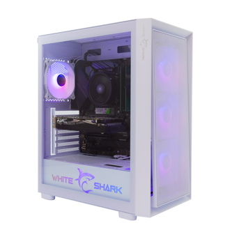 Kućište White Shark GCC-2401 Warhead 3, Mid tower, kaljeno staklo, bez napajanja, E-ATX, RGB, bijelo