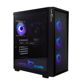 Kućište White Shark GCC-2401 Warhead 3, Mid tower, kaljeno staklo, bez napajanja, E-ATX, RGB, crno