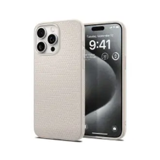 Maskica za mobitel Spigen Liquid Air, za Apple iPhone 15 Pro, natural titanium
