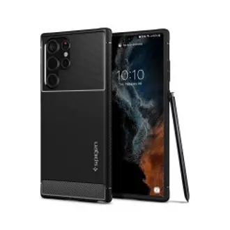Maskica za mobitel Spigen Rugged Armor, za Samsung Galaxy S22 Ultra, crna