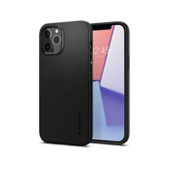 Maskica za mobitel Spigen Thin Fit, za Apple iPhone 12/Pro, crna