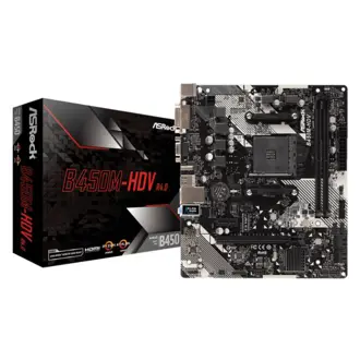 Matična ploča ASRock B450M-HDV R4.0, AMD AM4, Micro ATX