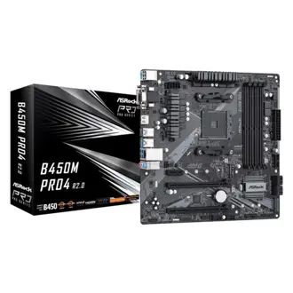 Matična ploča ASRock B450M Pro4 R2.0, AMD AM4, Micro ATX