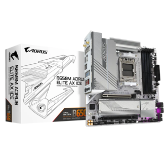 Matična ploča Gigabyte B650M Aorus Elite AX Ice,  AMD AM5, WiFi, Bluetooth, Micro ATX