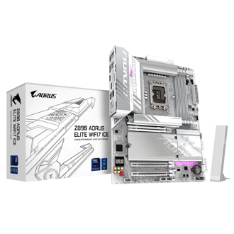 Matična ploča Gigabyte Z890 Aorus Elite WiFi7 Ice, Intel LGA1851, WiFi, Bluetooth, ATX