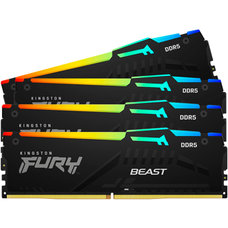 Memorija Kingston Fury Beast, 64GB (4x16GB), DDR5 5600MHz, CL40