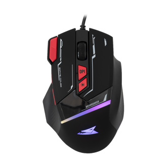 Miš Baracuda BGM-041 Manta, žičani, gaming, 12800DPI, RGB, crni