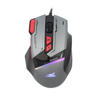 Miš Baracuda BGM-047 Manta, žičani, gaming, 12800DPI, RGB, sivi