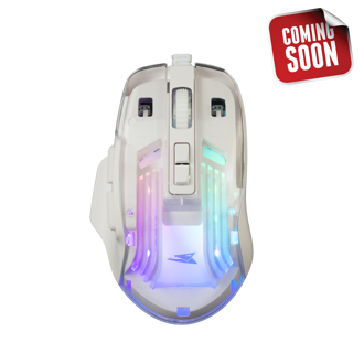 Miš Baracuda BGM-062 Anglerfish, žičani, gaming, 7200DPI, RGB, bijeli