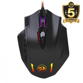 Miš Redragon Impact M908, žičani, gaming, 12400DPI, RGB, crni