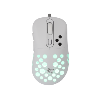 Miš White Shark GM-5013 Azrael, žičani, gaming, 12800DPI, RGB , bijeli