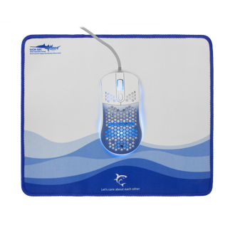 Miš White Shark GMP-2201 Megalodon, žičani, gaming, 7200DPI, RGB + Podloga za miš