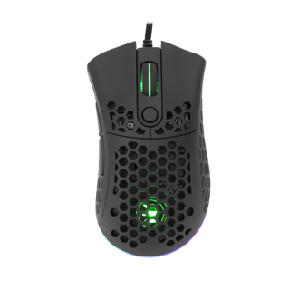 Miš White Shark Premium Line Shuriken, žičani, gaming, 19000DPI, RGB, crni