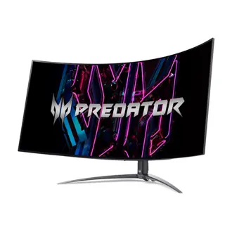 Monitor Acer 44.5" Predator X45bmiiphuzx, UM.MXXEE.001, OLED, gaming, AMD FreeSync Premium 240Hz, 0.01ms, HDR10, 2xHDMI, DP, 2xUSB 3.2, USB-C, Zakrivljeni 800R, Zvučnici, 3440x1440