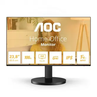 Monitor AOC 23.8" 24B3HA2, IPS, Adaptive-Sync 100Hz, 1ms, VGA, HDMI, Zvučnici, Full HD 