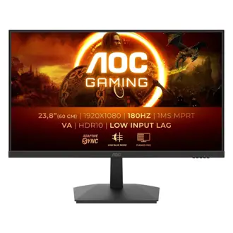 Monitor AOC 23.8" 24G15N2, VA, gaming, Adaptive-Sync 180Hz, 1ms, HDR10, HDMI, DP, Full HD