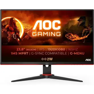 Monitor AOC 23.8" 24G2SPAE, IPS, gaming, Adaptive-Sync, AMD FreeSync Premium 165Hz, 1ms, VGA, 2xHDMI, DP, Zvučnici, Full HD